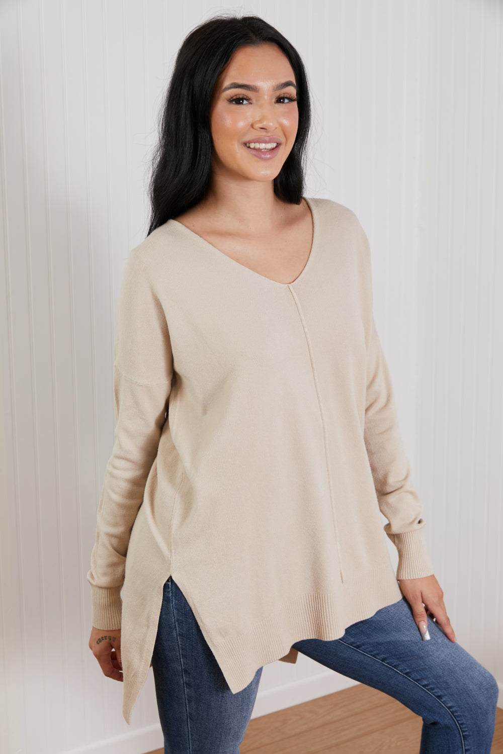 Center Seam Tunic Sweater