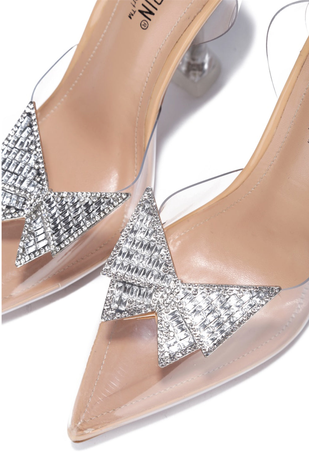 All in the Details Clear Pointed Toe Heels