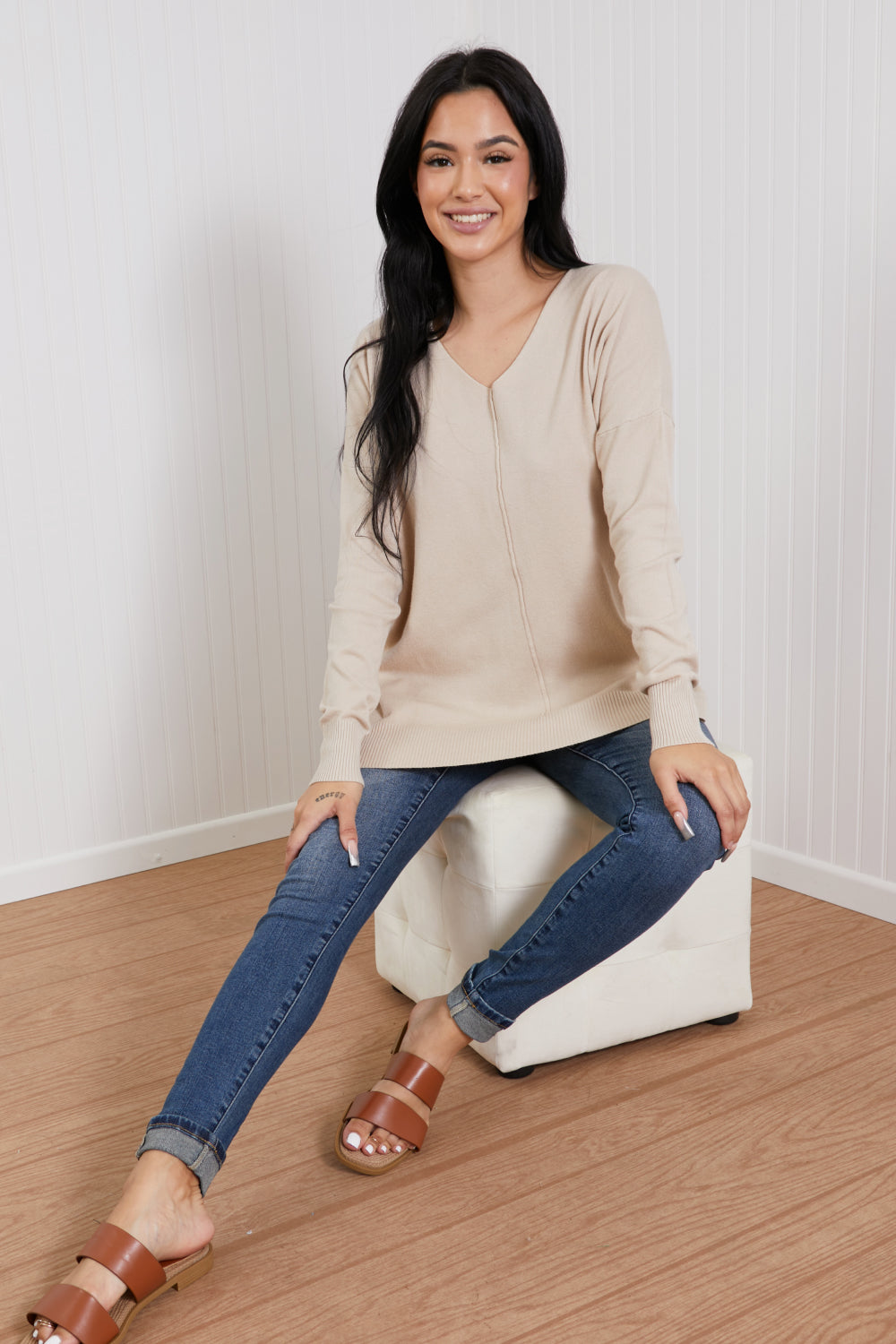 Center Seam Tunic Sweater