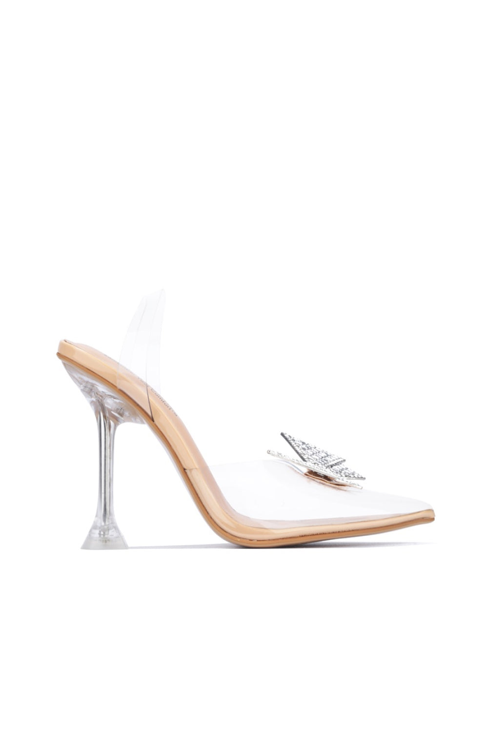 All in the Details Clear Pointed Toe Heels